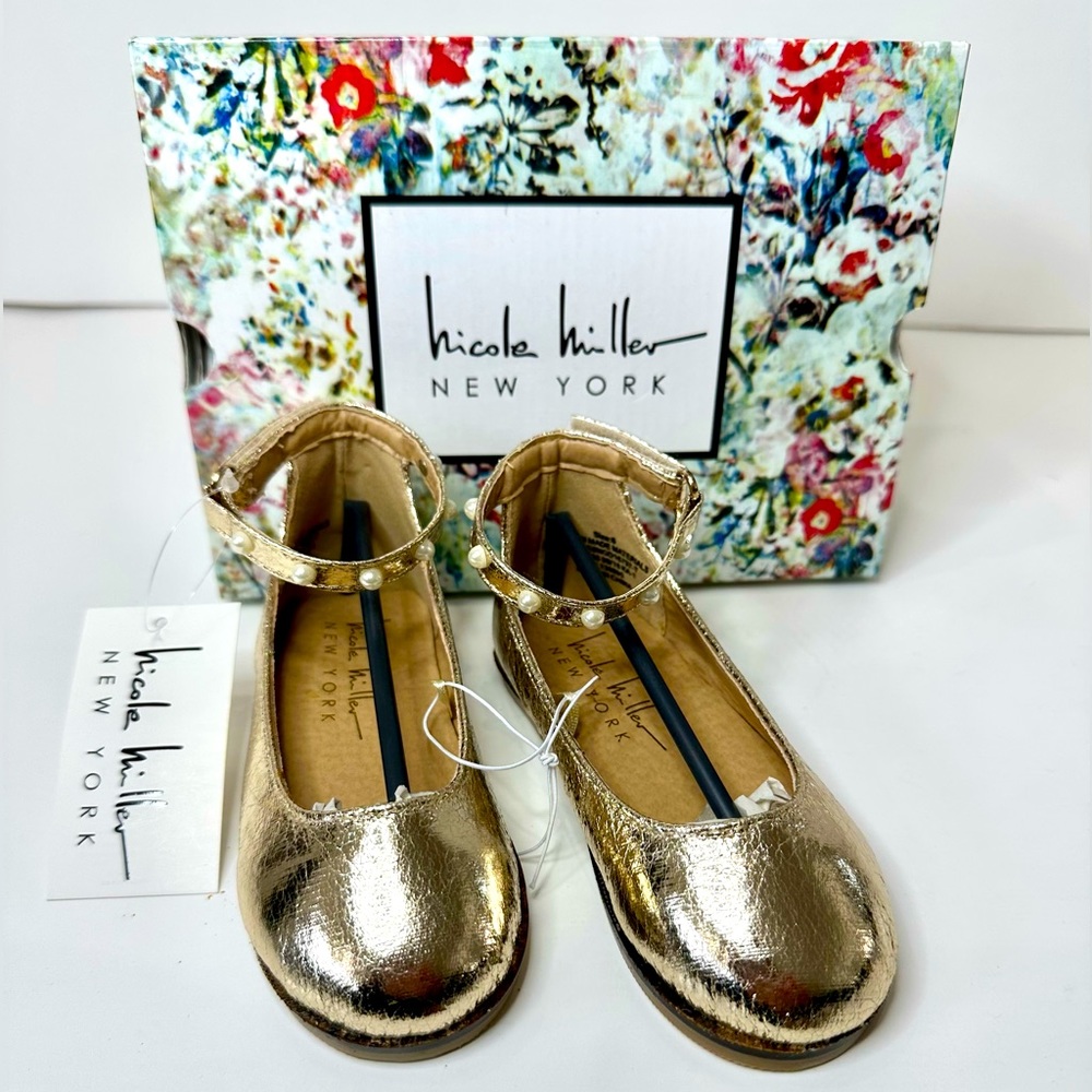 Nicole Miller Toddler Shoes Girls Gold Shoes Sandals